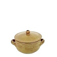 French Home Italian Stoneware Rustic Two Handle Lidded Pot 1.25 Qt. 7