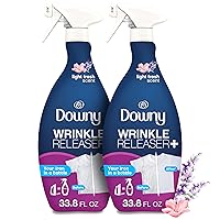 Downy Wrinkle Releaser Spray, All In One Formula, Removes Wrinkles, Static and Odor Eliminator, Light Fresh Scent, 33.8 Fl Oz, Pack of 2 (Packaging May Vary)