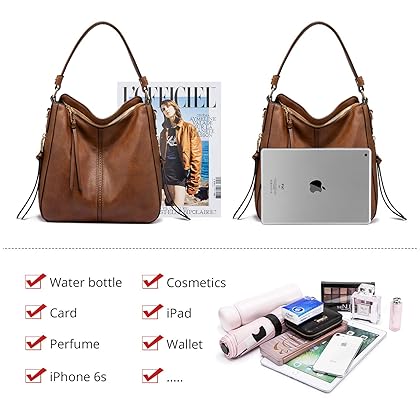 Realer Hobo Bags for Women Faux Leather Purses and Handbags Large Hobo Purse with Tassel