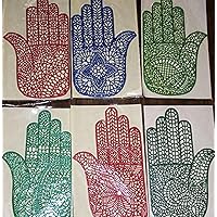 Henna Reusable 6 pcs Rubber Stencil for Making Tattoo Art Palm Color Henna Stencil