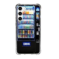 Cell Phone Case for Galaxy s21 s22 s23 Standard Plus + Ultra Models Drink Vending Machine Protective Bumper Cute Flat Print Design Slim Cover Clear
