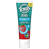 Tom's of Maine Natural Kid's Fluoride Free Toothpaste, Silly Strawberry, 5.1 oz. (back in original formula)