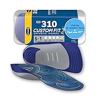 Dr. Scholl’s® Custom Fit® Orthotics 3/4 Length Inserts, CF 310, Customized for Your Foot & Arch, Immediate All-Day Pain Relief, Lower Back, Knee, Plantar Fascia, Heel, Insoles Fit Men & Womens Shoes