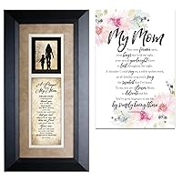 Prayer for Mom Wood Frame Wall Plaque and My Mom Your Arms Wood Plaque Decor Set