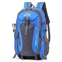 Backpack Men's USB Charging Travel bag Outdoor Large-capacity Sports Backpack Men's And Women's Waterproof Mountaineering Bag (Blue)