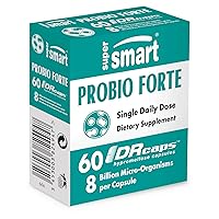 Supersmart - Probio Forte 8 Billion CFU per Capsule (Advanced Formula) - Daily Probiotics Supplement for Women & Men | Non-GMO & Gluten-Free - 60 DR Caps