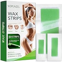 Facial Wax Strips Hypoallergenic All Skin Types - Face & Bikini Hair Removal For Women At Home Waxing Kit with Face Wax Strips & Calming Oil Wipes (80 Facial & Body)
