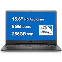 Dell Inspiron 3000 3502 15 Premium Laptop 15.6” HD Anti-Glare Narrow Border Display Intel Celeron N4020 Processor 8GB DDR4 256GB SSD Intel UHD Graphics 600 HDMI USB3.2 WIFI5 Win10 Black (Renewed)