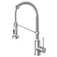 Kraus KPF-1610CH Bolden 18-Inch Commercial Kitchen Faucet with Dual Function Pull-Down Sprayhead in all-Brite Finish, 18 inch, Chrome