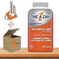 One A Day Womens 50 Plus Multivitamins Tablet, Multivitamin for Women with Vitamin A, C, D, E and Zinc, Calcium + Includes VenanciosBox Sticker (Women 50+ | 300 Tablets)