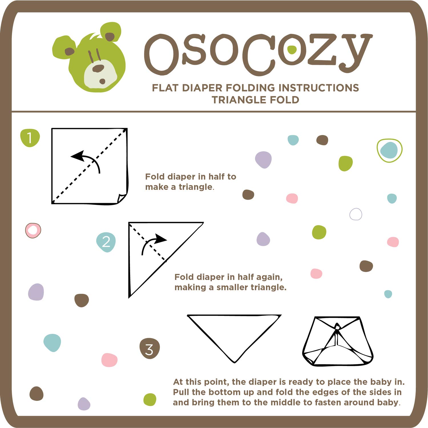 OsoCozy Unbleached Birdseye Flat Cloth Diapers (6 Pack) - 27 x 27 Inches, One-Layer Flat Cloth Baby Nappies Made of Soft, Durable 100% Birdseye Weave Cotton