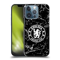 Head Case Designs Officially Licensed Chelsea Football Club Black Marble Crest Hard Back Case Compatible with Apple iPhone 13 Pro