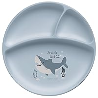 Stephen Joseph Silicone Baby Plate, One size, Shark