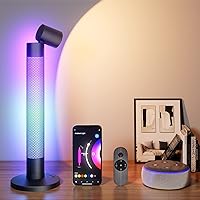 Smart Table Lamp, Dimmable Task Lamp Works with Alexa and Google Home, Ambiance Light with Music Sync and Dynamic Scene Modes for Gaming Room Bedroom Decor