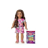 American Girl Truly Me 18-inch Doll #117 with Brown Eyes, Dark-Brown Hair w/Highlights, Tan Skin, T-shirt Dress, For Ages 6+