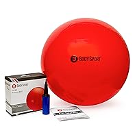 Exercise Ball with Pump for Home, Gym, Balance, Stability, Pilates, Core Strength, Stretching, Yoga, Fitness Facilities, Desk Chairs