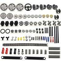 DIY Gears Assortment Pack for Technic Building Blocks Set Gears Pins Axles Differential New KonHaovF 116PCS Gear and Axle Set for Technic Parts Compatible with Lego Technic Parts Random Color 