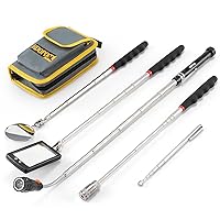 Telescoping Magnetic Pickup Tool Set-Extendable Magnet Flashlight with Inspection Mirror, Birthday Gifts & Christmas Presents Stocking Stuffers for Men or Women, Boyfriend, Husband, Father, Handyman