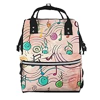 Diaper Bag Backpack Cartoon musical notes Maternity Baby Nappy Bag Casual Travel Backpack Hiking Outdoor Pack