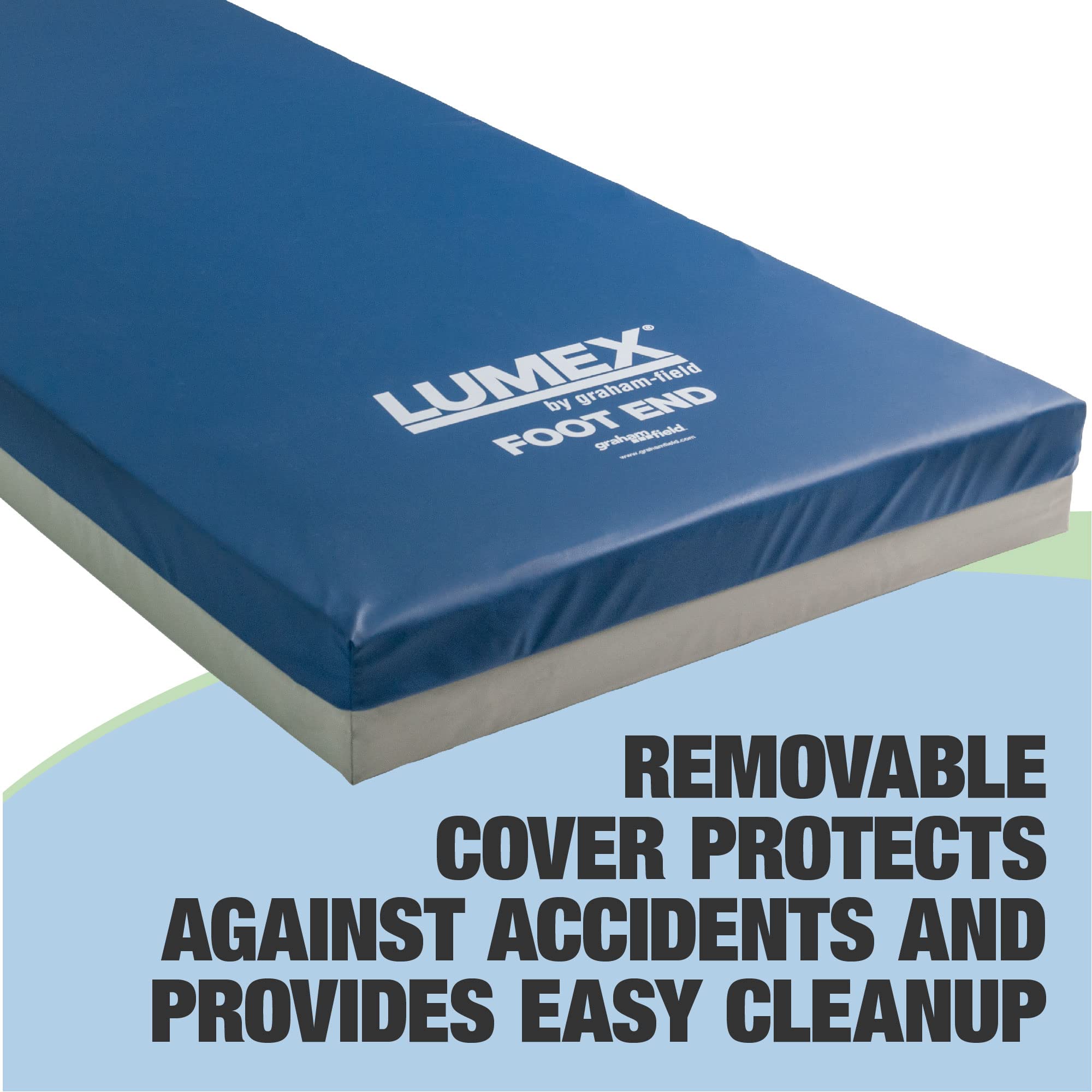 Lumex Select Hospital Bed Mattress, Multi-Layer Foam, Fluid-Resistant Cover, Twin XL, 35 x 80 Inches
