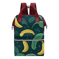 Bananas Travel Backpack Diaper Bag Lightweight Mommy Bag Shoulder Bag for Men Women