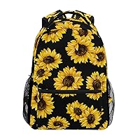 ALAZA Sunflower Print Flower Floral Backpack Purse for Women Girls Kids Studentl Laptop iPad Tablet Travel School Bag w/Multiple Pockets