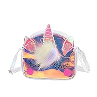 BESTOYARD Lovely Unicorn Crossbody Bag Iridescent Shoulder Bag Girl Messenger Bag