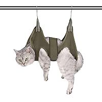 Cat Grooming Hammock Harness for Small Dogs,Pet Hammock Restraint Bag,Dog Grooming Sling for Trimming Nail and Ear/Eye Care(XS Size,Green)