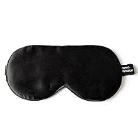 Kids Sleep Mask Eye Cover, 100% Real Natural Pure Silk Eye Mask with Adjustable Strap, Blindfold Kids Eye Mask for Sleeping, Eye Shade for Boys Girls and Adult, Pressure-Free Comfort (Black)