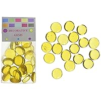Glorex Glass Pebbles 200g, 20 mm, Yellow, 12 x 6 x 4.5 cm