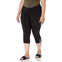 Avenue Women's Plus Size Pant Capri Lace Up