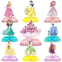 9pack Princess Party Honeycomb Centerpiece Table Decorations Princess Theme Birthday Party Supplies