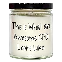 This is What an Awesome CFO Looks Like | 9oz Vanilla Soy Candle Gift | CFO Appreciation Gift for Women | Funny CFO Gift | Unique Mother's Day Unique Gifts from Daughter or Son