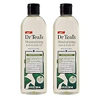 Dr. Teals Bath & Body Oil Gift Set (2 Pack, 8.8oz Ea.) - Rejuvenating Eucalyptus & Spearmint Blended with Pure Epsom Salt - Essential Oils Hydrate Skin & Alleviates Daily Stress at Home