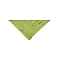 Repellant Dog Bandana for Protecting Dogs from Fleas, Ticks, and Mosquitoes, Dogs & Bones, Green, 19x19 Inch (Pack of 1) (IE9412 44)