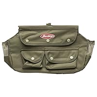 Berkley Canvas Creel, Available in Two Sizes, Green Canvas Creel, Waterproofing Lining and Mesh Sides, Store Bait, Pliers and Other Essentials, Always Be Prepared