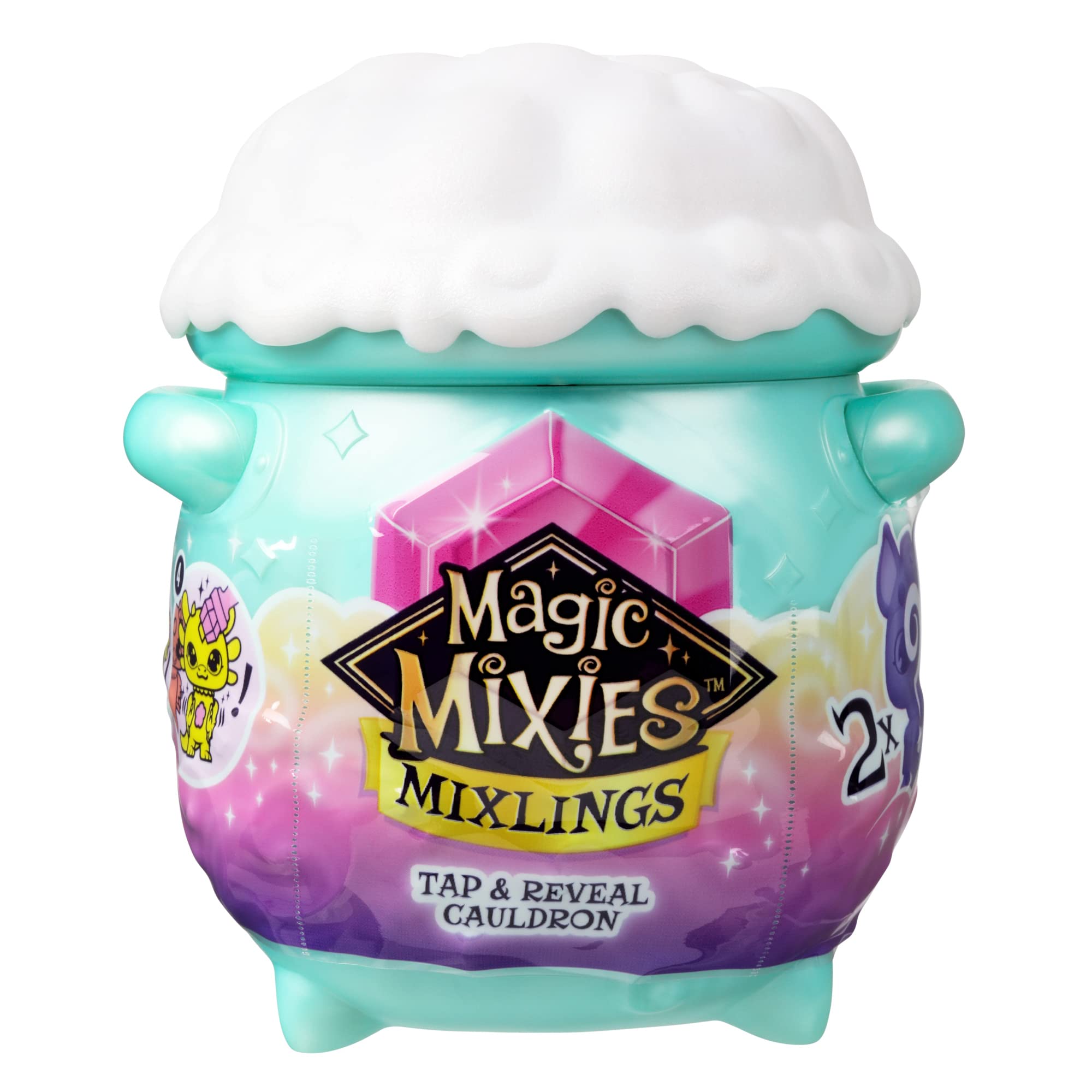 Magic Mixies Mixlings Tap & Reveal Cauldron 2 Pack, Magic Wand Reveals Magic Power, Power Unleashed Series, for Kids Aged 5 and Up (Styles May Vary), Multicolor (14696)