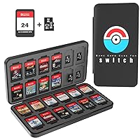 PURBHE Switch Game Case for Nintendo Switch Game Card,Portable Nintendo Switch Game Holder with 24 Game Cartridge Slots and 24 Micro SD Card Slots,Nintendo Switch Accessories for Travel