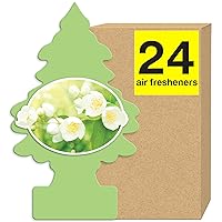 LITTLE TREES Air Fresheners Car Air Freshener. Hanging Tree Provides Long Lasting Scent for Auto or Home. Jasmin, 24 Air Fresheners