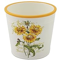 Boston International Indoor Outdoor Garden Flower Plant Pot, 4.75 x 4.25-Inches, Sunflower Pot