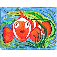 Clown Fish by Wendra, 18x24-Inch Canvas Wall Art