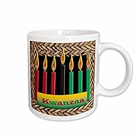 3dRose Candles of Kwanzaa Mug, 11-Ounce