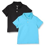 Boys and Toddlers' Active Performance Polo Shirts, Pack of 2