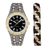 Charles Raymond Bling-ed Out Rapper's Luxury Hip Hop Mens Watch - Stand Out In Your Crew With This Glittery Miles Away Watch - 10227FAM