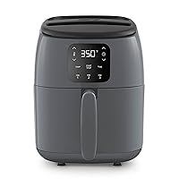 DASH Tasti-Crisp™ Electric Air Fryer Oven, 2.6 Qt., Grey – Compact Air Fryer for Healthier Food in Minutes, Ideal for Small Spaces - Auto Shut Off, Digital, 1000-Watt
