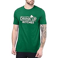 Green Drink Up Bitchs Tshirt for Adult - St Patrick Day Shirts Men [40007034-BB] | DrnkUP, L