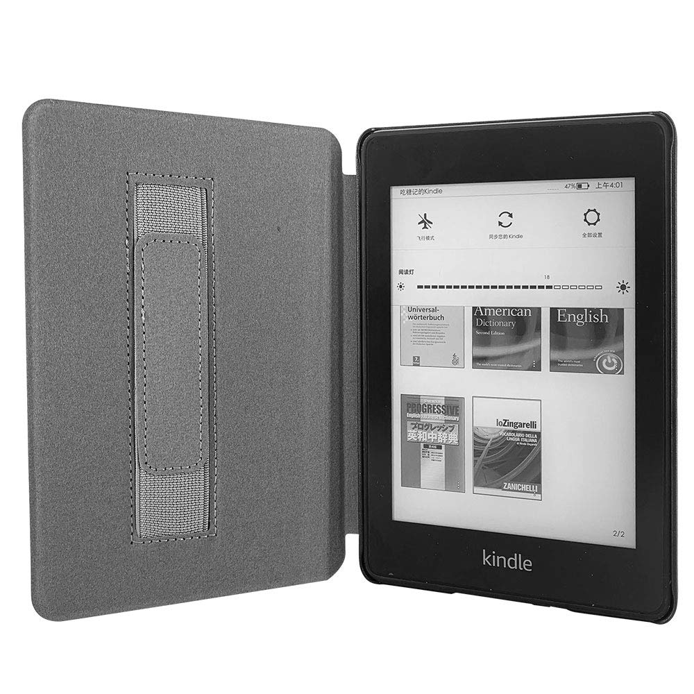 Youngme Case for All-New Kindle (2022 Release) with Hand Strap - Leather Cover Auto Sleep/Wake for 6
