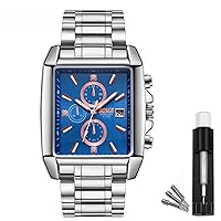 Bosck Watches for Men(No Chronograph),Mens Watch Analog 42mm Easy Read Stainless Steel Business Watch,Classic Luxury 30M Waterproof Mens Wrist Watches