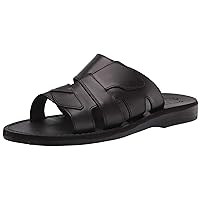 Mateo - Leather Open Toe Slide Sandal - Mens Sandals