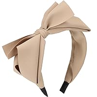 WantGor Bow Headbands for Women, Big Bowknot Hair Hoop Women Knotted Wide Turban Headbands Hair Band Bows Hair Accessories